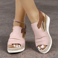 Sandales compensées d'été pour femmes, design mode, chaussures d'extérieur antidérapantes, mules à plateforme lumineuses, sandales plates d'automne