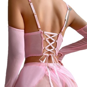 AliExpress Explosions Hollow Design Sense Sexy Lingerie Gather Sexy Three-Piece Set - Product Image 5