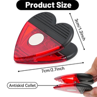 Pince magnétique en plastique personnalisée en forme de cœur, pince crocodile, aimant de réfrigérateur, clips pour sacs en papier, pour promotion de bureau et cadeaux