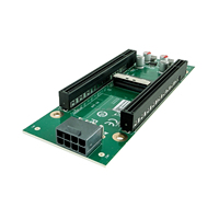 Carte d'extension bifurcationnelle PCIe Gen5 MCIO X8 avec double emplacement X4 pour GPU, carte réseau, SSD NVMe, serveur, station de travail OEM ODM