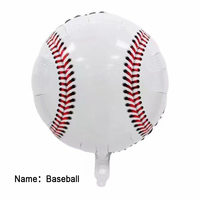 Ballons en aluminium sur le thème du baseball, ballons en mylar en forme de casquette de baseball, de gant et de batte pour fête d'anniversaire sportive, célébration d'équipe