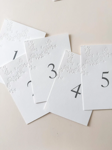 Numéros de table de mariage, lettres imprimées en relief, ensemble de cartes de numéros de table, décoration de mariage, panneaux de table de réception - Product Image 3