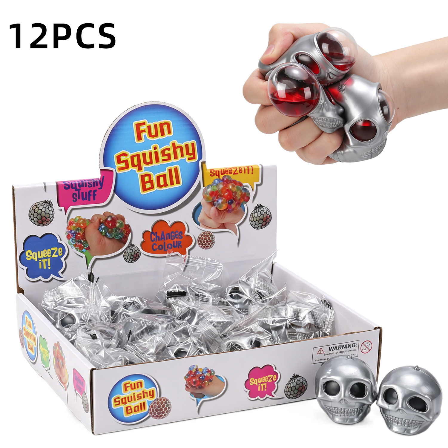 Sku11 bola antiestrés - plata