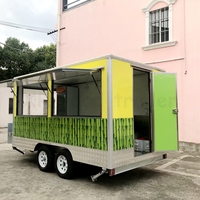 Bon Burger Machine à jus de canne à sucre Kiosque Chariot Food Trucks Foodtrailer Stall Shop Limonade Remorque Huile Pompe à engrenages Fibre de verre