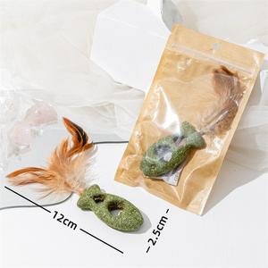 Nuovo Giocattolo per Gatti in Legno a Forma di Poligonale con Erba Gatta, per Pulizia Denti, Vendita all'Ingrosso - Product Image 6