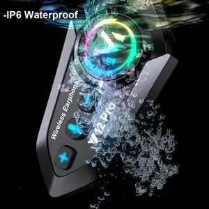 Intercomunicador Y12 Pro para Casco de Motocicleta BT5.4 Auricular Inalámbrico 500M Walkie Talkie - Product Image 2