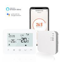 Termostato inteligente de calefacción/refrigeración programable inalámbrico E-top compatible con la aplicación tuya