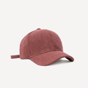 Gorra de béisbol de pana lisa al por mayor, gorra de béisbol de 6 paneles de pana, gorras deportivas de pana para papá, gorra de béisbol - Product Image 5