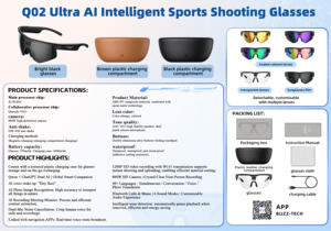 Q02ultra Sport Cycling Smart Video Anti Shake Camera Glasses Audio <strong>Call</strong> Function 1080P Video Recording Outdoor - Product Image 6