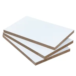 Hot Simple Design Synchronize Board White Melamine UV MDF Melamine Particle Board