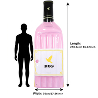 Bouteille de vin gonflable personnalisée en usine, flotteur de piscine, incontournable pour le carnaval d'été