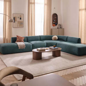 Sofá Seccional <span class=keywords><strong>en</strong></span> Forma de L de Gran Tamaño para Sala de Estar, Sofá Modular Moderno, Ligero, de Lujo y Cómodo, con Esponja, para Apartamento u Hotel - Product Image 5