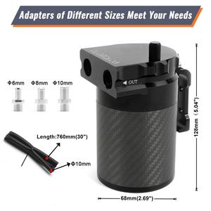 Serbatoio Universale in Alluminio per Recupero Olio con 2 Porte NPT <span class=keywords><strong>3</strong></span>/8\", con Deflettore per Benzina, Diesel e Turbo - Product Image 2