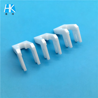 Support de fixation en U en céramique de zircone (ZrO2) usiné CNC sur mesure de haute précision avec fentes, taille personnalisée