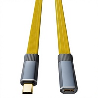 Câble d'extension plat FPC Type C mâle vers femelle 0,5 m 100 W PD 20 Gbit/s OTG 8K HD Audio Vidéo Pleine Fonction pour Téléphone Ordinateur Portable VR