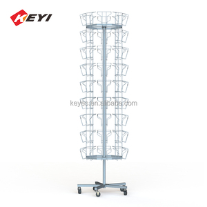 Kim loại POS bán buôn thiệp chúc mừng kệ trưng bày Quay Kim Loại bưu thiếp dây sắt hiển thị đứng với dây Túi kệ - Product Image 2