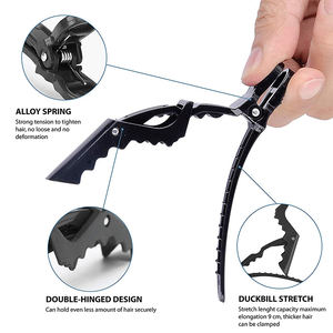 Pinzas para secar el pelo para mujer, broches de cocodrilo con doble bisagra y dientes anchos para peluquería - Product Image 4