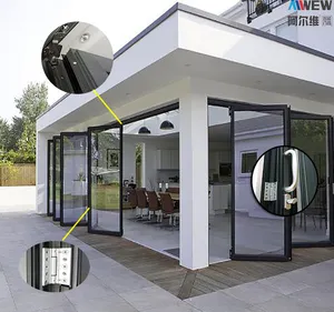 Gebruikt Exterieur Aluminium Bi Vouwen Glazen Deuren Voor Garage En Balkon