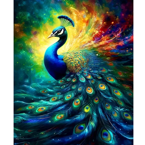 वयस्कों के लिए संख्याओं द्वारा Diy पेंटिंग किट मोर घर Decors के लिए संख्या के साथ एक्रिलिक पेंट 40x5 0cm/16x20 इंच फ्रेम के बिना - Product Image 1