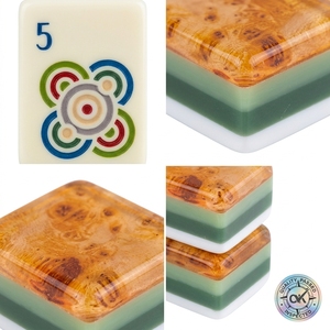 Stock Luxury Retro Wood Grain American Carved Mahjong Tiles Foldable Eco-friendly Durable 4 Players Travel <b>Set</b> Free Mahjong Bag - Product Image 4
