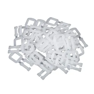 Boucle d'emballage à clip en plastique blanc pour sangle pp et emballage en carton boucle en plastique de haute qualité