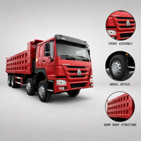 Низкая цена, б/у самосвал Sinotruk HOWO7 8x4, 12 колес, дизельный двигатель Weichai, коробка передач FAST, 371 л.с., для тяжелых грузов, карьерный самосвал, в наличии