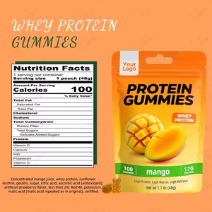 Gummies protéinés au mangue de marque privée – Snack naturel riche en protéines pour la récupération musculaire des adultes - Product Image 2