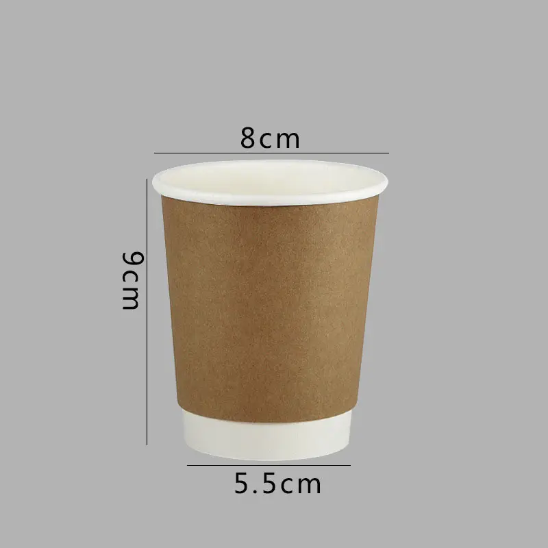 Kingwin 3/4/7/8/9/12/16 Oz Aangepast Logo Milieuvriendelijk Pe Coating Papier Cup Wegwerp Koffie Kopjes Met Deksel