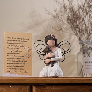 SIGUEJOR <strong>Dog</strong> Memorial Angel Figurine-Loss of <strong>Dog</strong> Sympathy Gift &amp; Remembrance Keepsake (Brown) for <strong>Dog</strong> Loss Funeral - Product Image 6