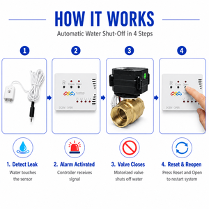 Sistema de Detección de Fugas de Agua en la Pared, Cierre Automático, Control Inteligente, Bajo Precio - Product Image 4