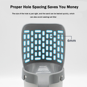 Suministros para mascotas, pala de arena para gatos de plástico, práctico agujero fino, cuchara para arena para gatos - Product Image 5