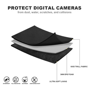 Compact Nylon Camera Bag With Adjustable Strap For Dslr Slr Mirrorless Cameras Soft Case Travel Carry Pouch - Product Image 2