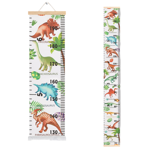 <span class=keywords><strong>Tableau</strong></span> de croissance pour enfants, motif dinosaure de dessin animé, règle murale en coton pour mesurer la taille, décoration de <span class=keywords><strong>chambre</strong></span> pour bébés et garçons - Product Image 1