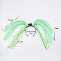 Serre-tête Perruque Vert Fantaisie – Accessoire de Déguisement pour Fête, Cosplay, Cabine Photo, Festival, Événement, Décoration d'Halloween
