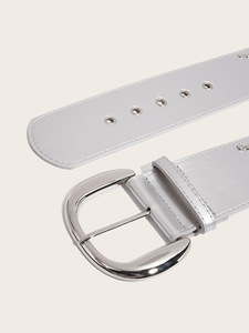 <span class=keywords><strong>Ceinture</strong></span> large <span class=keywords><strong>argentée</strong></span> tendance Y2K pour <span class=keywords><strong>femme</strong></span>, accessoire de mode urbaine pour <span class=keywords><strong>femme</strong></span> - Product Image 6