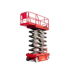 Factory Direct Sale Wheel Type Outrigged Mobile Hydraulic Scissor Lift Adjustable Lifting Platform Man Lift