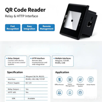 Lector de Control de Acceso con Red RJ45 TCP/IP, Lector de Tarjetas con Código QR, Escáner RFID NFC de 125Khz y 13.56Mhz, con Relé de Control de Acceso