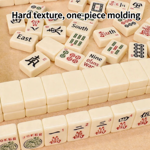 Juego de Mahjong Portátil de Acrílico en Oferta, Fichas de Gelatina Pulidas a Mano, Calidad Profesional de Casino para Clubes Sociales - Product Image 4
