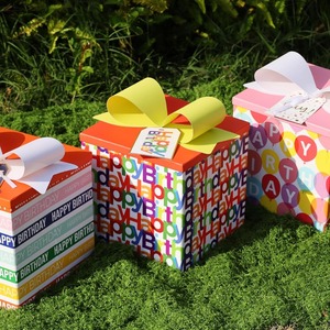 กล่องของขวัญวันเกิดขนาดกลางมีฝาปิด เหมาะสำหรับให้เป็นของขวัญ และสามารถปรับแต่งได้ตามความต้องการ - Product Image 4