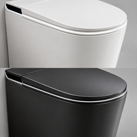 Nouveau style de toilettes intelligentes murales en céramique avec siège chauffant, séchoir à air chaud instantané, thermostatique, pour villas de luxe, équipement sanitaire