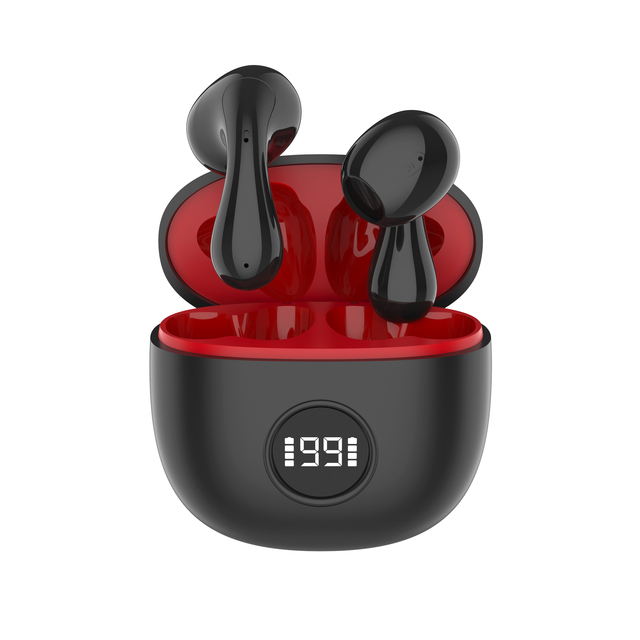 Wireless Bluetooth Earphones with Built-in Mic Stereo Tws Mini Bluetooth Earphone with LED Screen