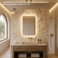 Moderne Skandinavische Design LED IP44 Spiegelleuchten Badezimmer Smart Touch-Steuerung Dimmbar 3000K Warmweiß Hotel Zuhause Ankleideraum