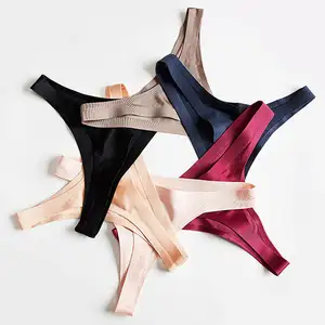 Custom High Quality In Stock Breathable Comfortable Sexy briefs Girl Underwear Bamboo Viscose Fibre Women'S Thong Panty