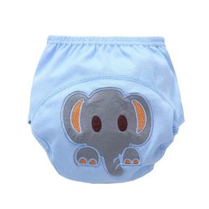 Algodão bebê três camadas de treinamento impermeável calças bordadas toalete xixi aprendizagem calça Cor sólida lavável reutilizável underwear - Product Image 4