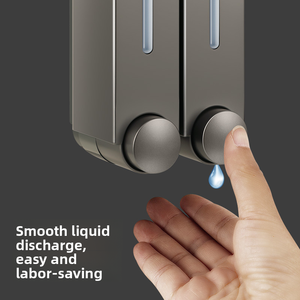 420ML 수동 벽걸이 형 비누 디스펜서 호텔 욕실 손 비누 리필 병 액체 샴푸 디자인 - Product Image 4