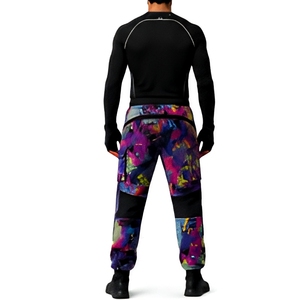 Men's Custom Paintball Pants With Colorful Abstract Print And <b>Padded</b> Protection For Outdoor <b>Games</b> Professional Paintball Gear - Product Image 3