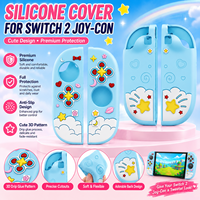 Coque de protection antidérapante en silicone premium à motifs mignons pour manettes gauche et droite Nintendo Switch 2 – Accessoires de jeu
