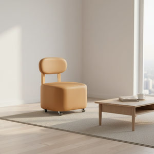 Pouf classique de style scandinave avec dossier incurvé et coussins doux et confortables, vente chaude - Product Image 1