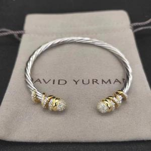 Bracciale David Yarman Bangle Bicolore, Gioiello Raffinato per Donne, Regolabile, Placcato Oro 18K, Argento 925, Design Intrecciato - Product Image 4