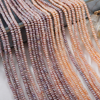 Perles d'eau douce naturelles orange/violettes, forme baroque, grade AA, 3,5-4 mm, longueur 36 cm, 120 pièces, pour la fabrication de bijoux